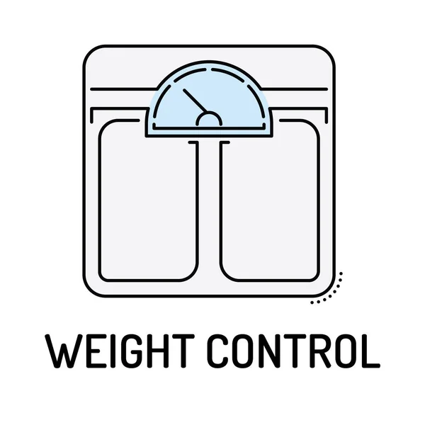 Εικονίδιο γραμμής ελέγχου βάρους — Διανυσματικό Αρχείο