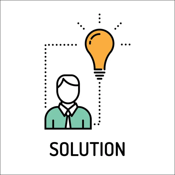 Solution Line Icon — Stock Vector