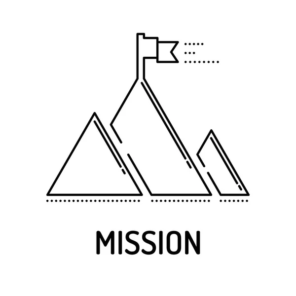 Icône MISSION Line — Image vectorielle