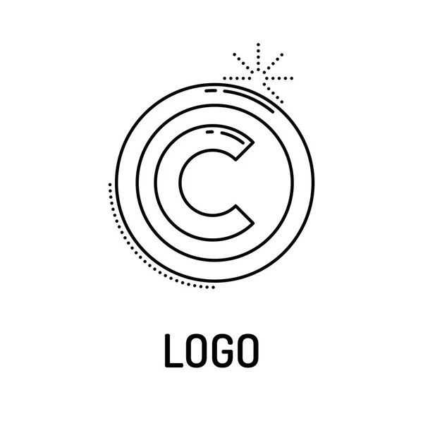Ikona linia logo — Wektor stockowy