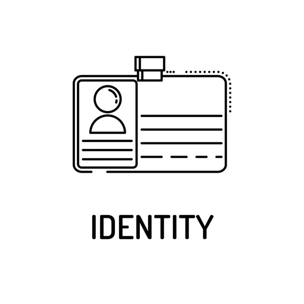 Ikona čáry identita — Stockový vektor