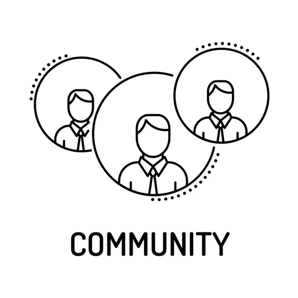 Community Line Icon — Stock Vector