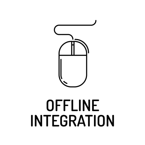 OFFLINE INTEGRATION Line icon — Stock Vector