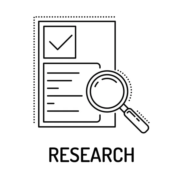 RESEARCH Line icon — Stock Vector