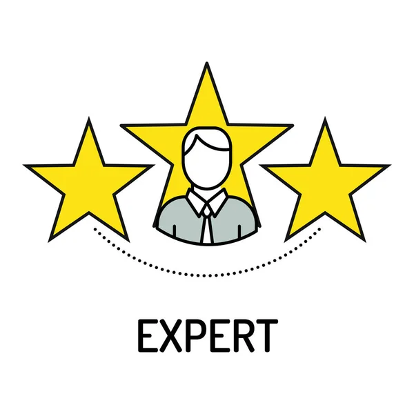 Expert Line, ikona — Wektor stockowy