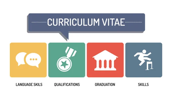 Curriculum Vitae - Ikonuppsättning — Stock vektor