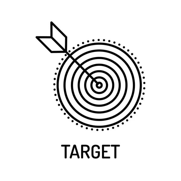 Target Line Icon — Stock Vector