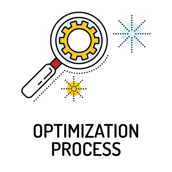 Optimalizálási folyamat sor ikon — Stock Vector