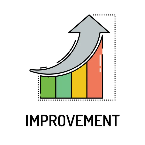 Иконка линии IMPROVEMENT — стоковый вектор