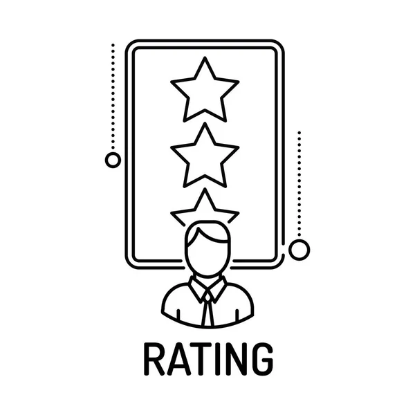 Rating-Liniensymbol — Stockvektor