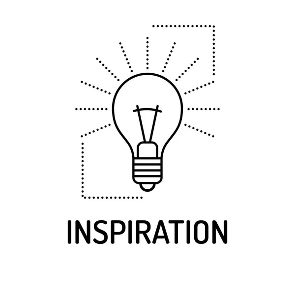 Ikona linia Inspiration — Wektor stockowy