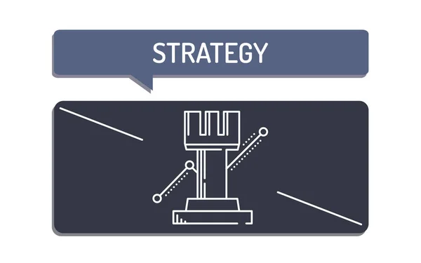 Strategii ikona, ilustrace — Stockový vektor