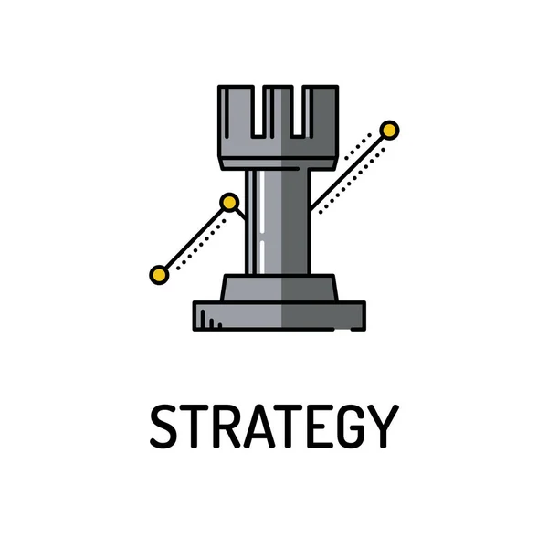 Strategi Linje Ikon — Stock vektor
