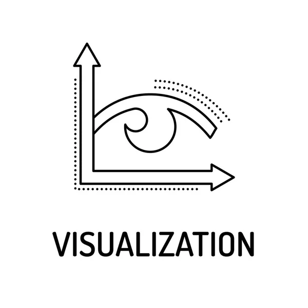 Ikona čáry vizualizace — Stockový vektor