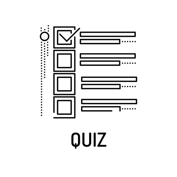 Icono de línea QUIZ — Vector de stock