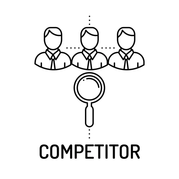 Icono de línea COMPETITOR — Vector de stock