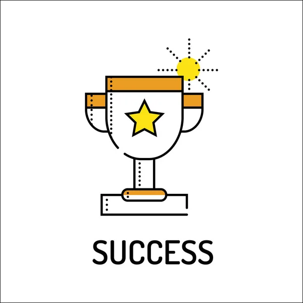 Success Line Icon — Stock Vector