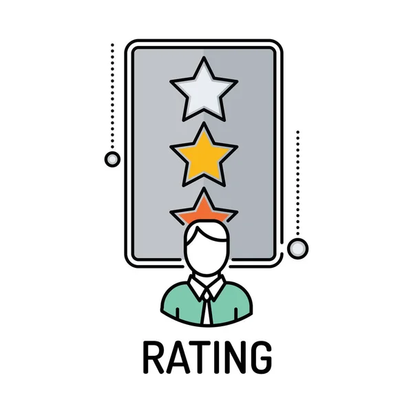 RATING Line icon — Stock Vector