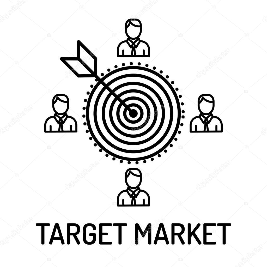 Target Market Line Icon — Stock Vector © garagestock 133254280