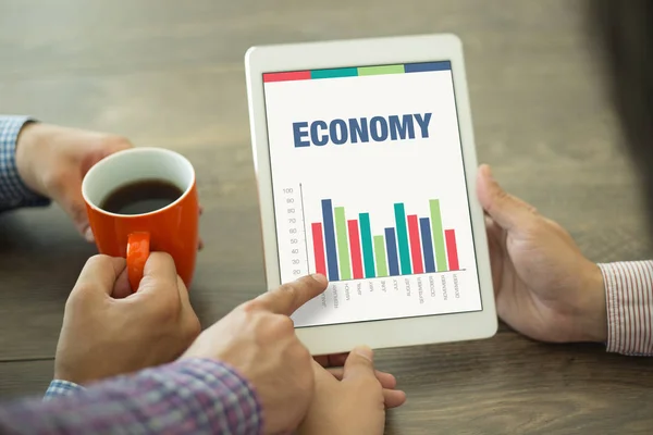 Screen with ECONOMY Title — Stock Photo, Image