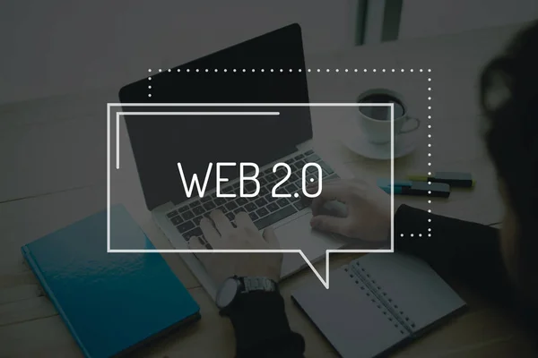 Teknoloji Web 2.0 kavramı — Stok fotoğraf