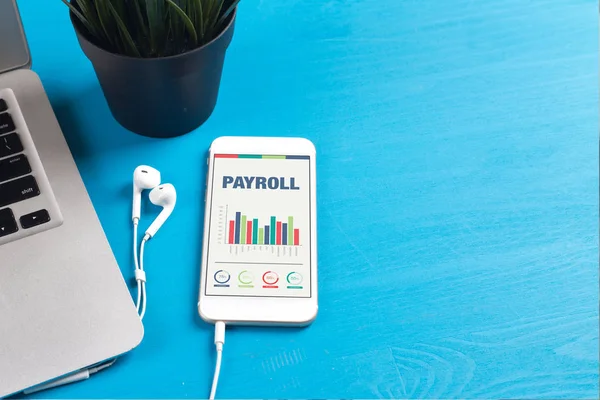 Concepto con palabra PAYROLL — Foto de Stock