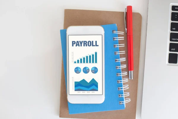 Concepto con palabra PAYROLL — Foto de Stock