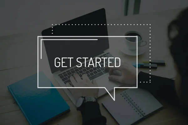 GET STARTED CONCEPT — Stock Photo, Image