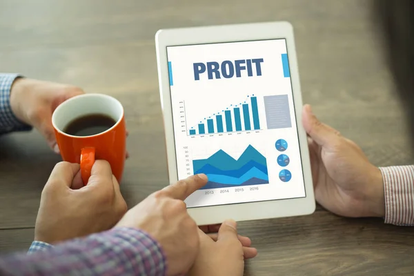 Business Charts Graphs on screen — Stock Photo, Image