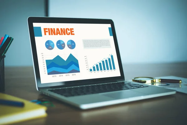 Screen with FINANCE Title — Stock Photo, Image