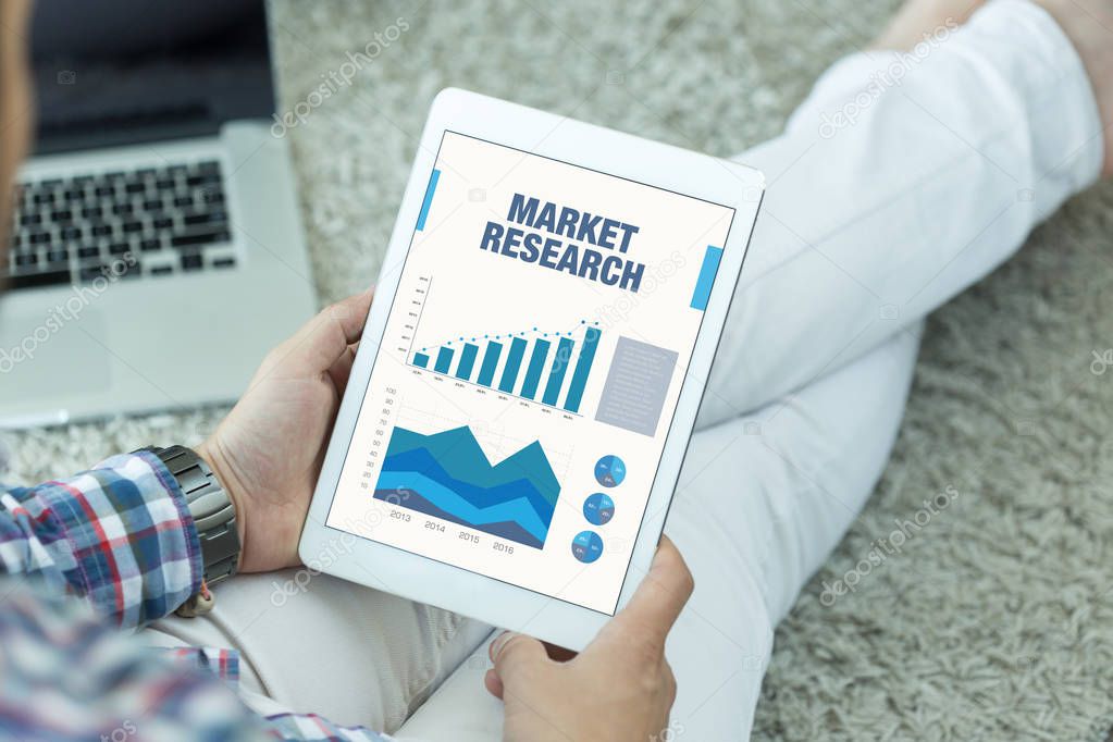 screen with MARKET RESEARCH Title