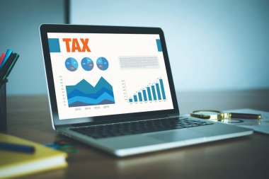 İş Çizelgeler ve grafikler ekran üzerinde 