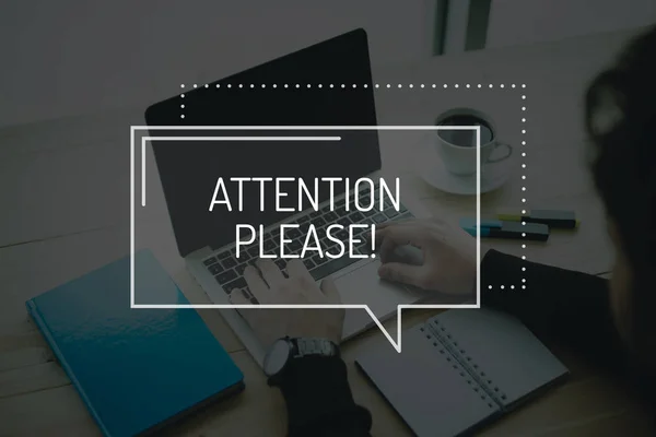 ATTENTION PLEASE! CONCEPT — Stock Photo, Image