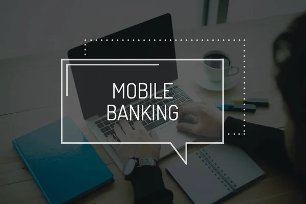 Мобільний банкінг концепції — стокове фото