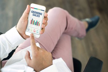 Büyüyen satış başlığı ile ekran