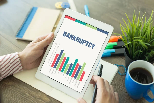 Pantalla con título de BANKRUPTCY — Foto de Stock