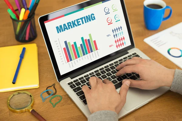 Concepto con palabra MARKETING — Foto de Stock