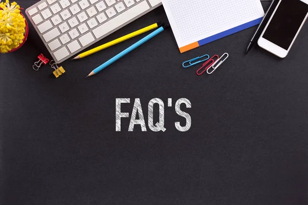 CONCEZIONE DELLE FAQ SUL BLACKBOARD — Foto Stock
