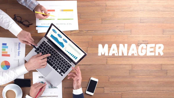 Manager concept, professionals team op het werk — Stockfoto