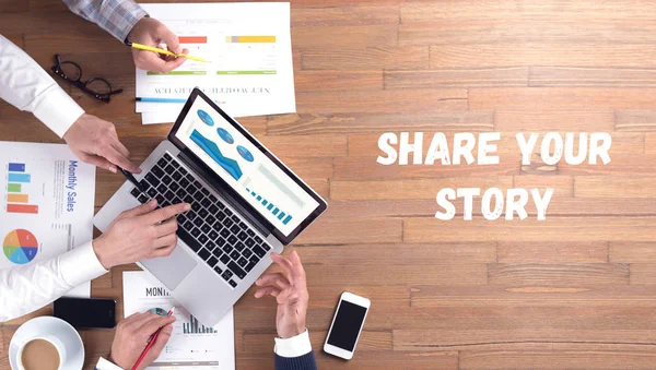 SHARE YOUR STORY CONCEPT — Stock Photo, Image