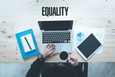 İletişim, teknoloji, iş kavramı