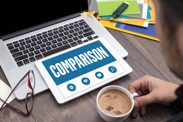 COMPARISON TEXT ON SCREEN 