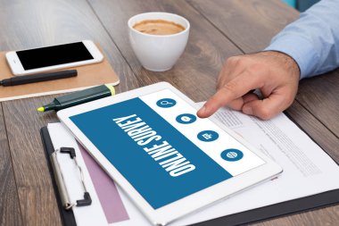 Online Anket ekran konsepti