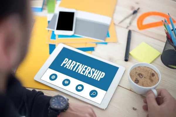 Partnerschap scherm Concept — Stockfoto