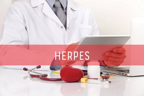 HERPES CONCEITOS DE SAÚDE — Fotografia de Stock