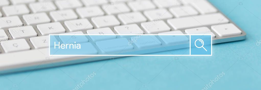 Searching HERNIA word on internet — Stock Image Searching HERNIA word on internet Stock Image