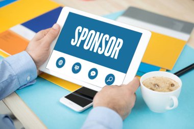 Sponsor metin üstünde perde 