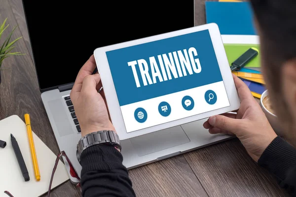 TRAINING TEXT ON SCREEN — Stock Photo, Image