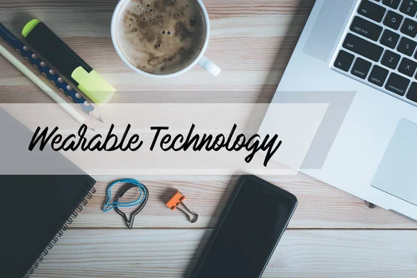 Wearable technologie tekst — Stockfoto