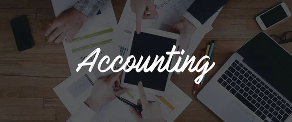 Teamwork Accounting Concept — Stockfoto